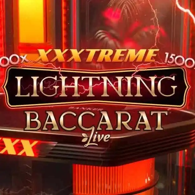 XXXtreme Lightning Baccarat online game logo by Evolution on winairlinescasino.vip